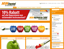 Tablet Screenshot of mwdental.ch